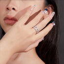 925 Silver Inlaid Moissanite Hip-Hop Full-Cover Ring null