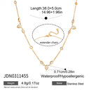 High-End Steel Zircon Pendant Necklace null