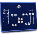 S925 Sterling Silver Suit Female Combination Exquisite Fashion Long Bow Earrings null S925 sterling silver long bow earrings for women
