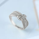 Colorfast Cross Copper Ring With Zircon Inlay null