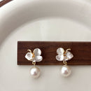Pearl Lily Flower Earrings For Women Trendyproducts