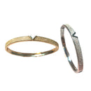 V-shaped 18K Genuine Gold Electroplated Bracelet Ring Set null