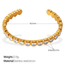 Light Luxury Vintage Style Open Bracelet With Multi-color Zircon, Stainless Steel, Stackable And Versatile C-shaped Bracelet. null Light Luxury Zircon C Bracelet