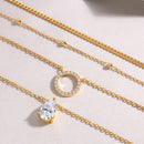 Pear-shaped Inlay Of Top-quality Moissanite, Luxurious And Fashionable, Minimalist Trend Jewelry, Silver Pendant Necklace, Collar Chain, S925 Silver Electroplated With Gold null