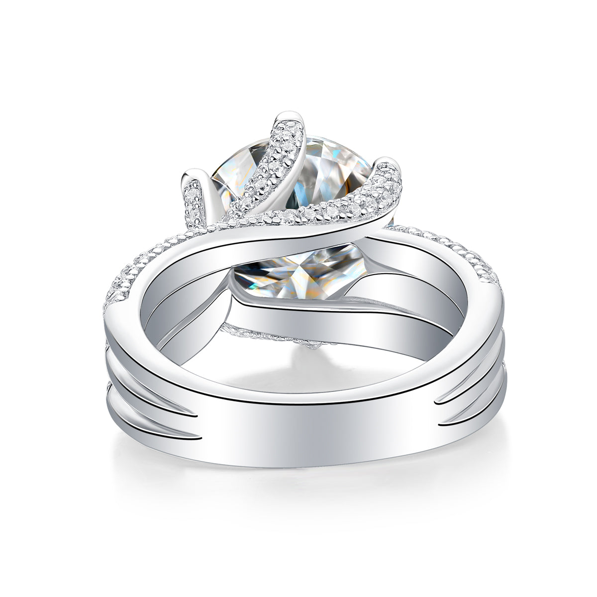 1Luxury Fashion Large Diamond Ring Moissanite Silver Ring Prohibit Tk Sales Trendyproducts precious diamond engagement band