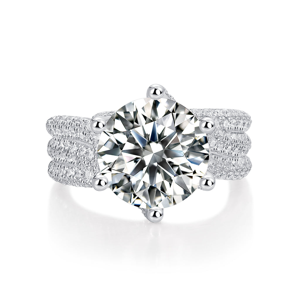 1Luxury Fashion Large Diamond Ring Moissanite Silver Ring Prohibit Tk Sales Trendyproductsprecious diamond engagement band
