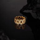 925 Silver Inlaid Moissanite Hip-Hop Full-Cover Ring null