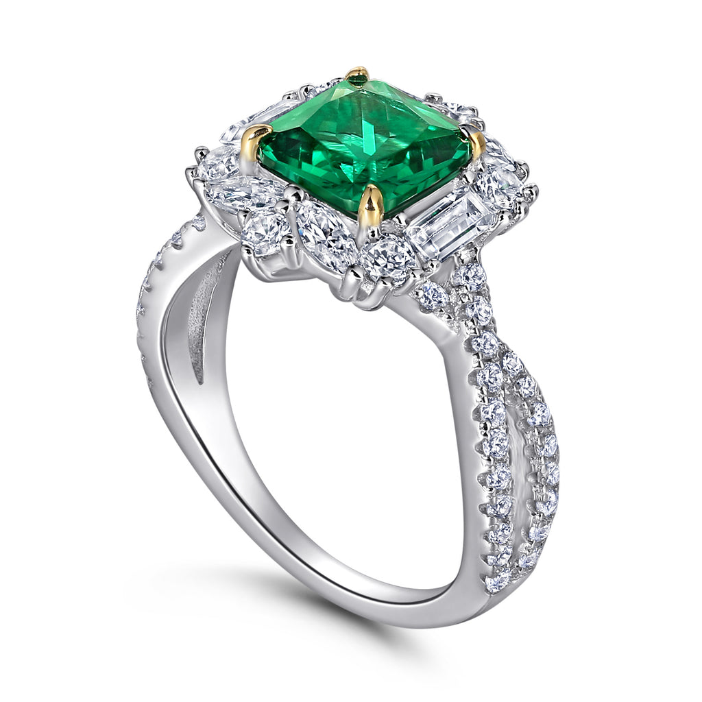 Grandmother Princess-shaped European And American Fashion Engagement Ring null Princess-shaped engagement ring