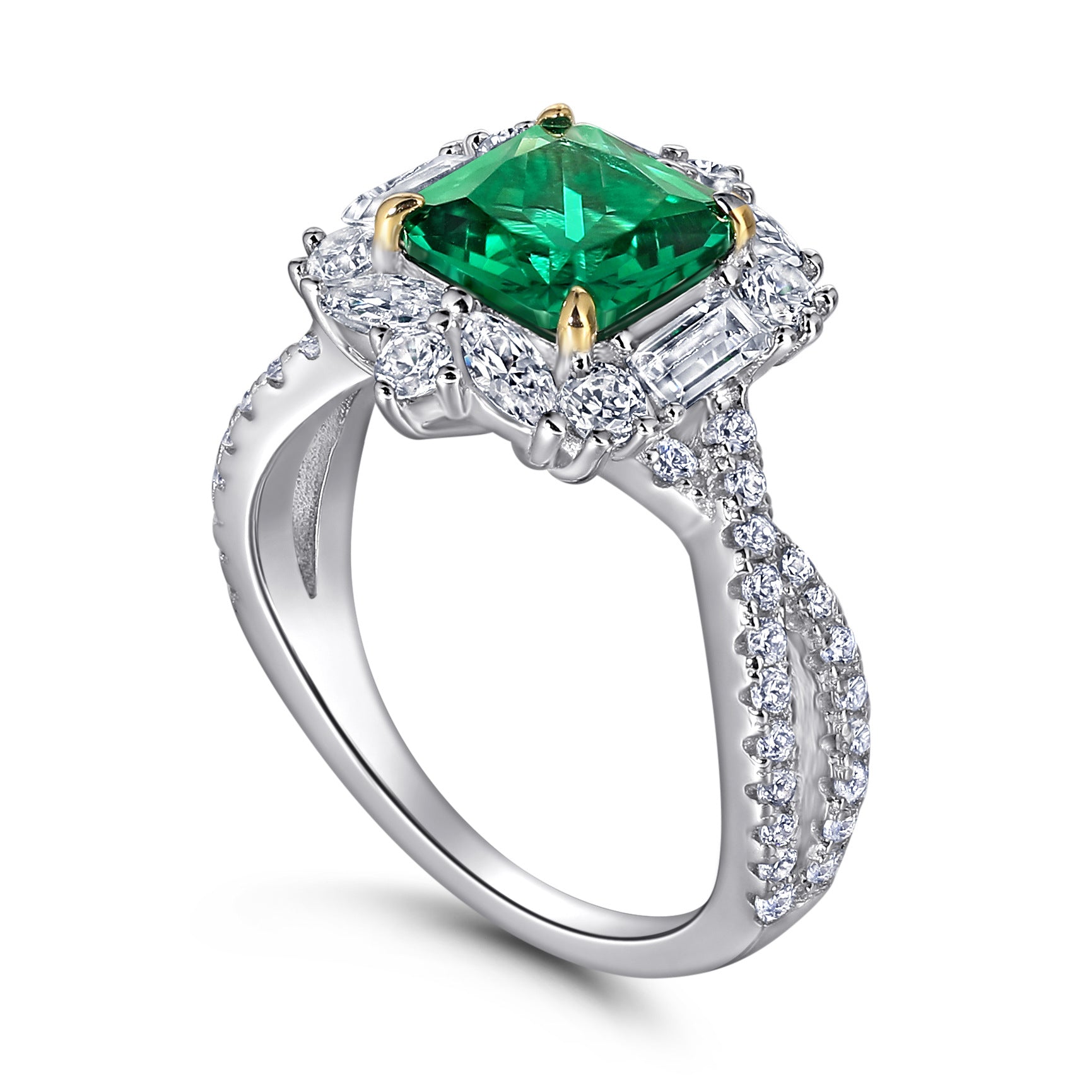 Grandmother Princess-shaped European And American Fashion Engagement Ring null Princess-shaped engagement ring
