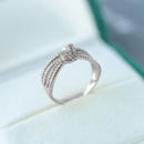 Colorfast Cross Copper Ring With Zircon Inlay null