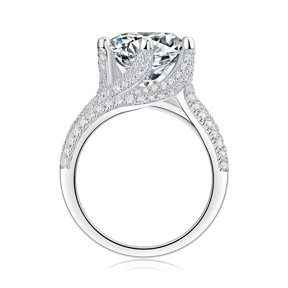 1Luxury Fashion Large Diamond Ring Moissanite Silver Ring Prohibit Tk Sales Trendyproductsprecious diamond engagement band