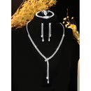 Fashion Simple Necklace Earring Bracelet Four-piece Set null