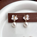Pearl Lily Flower Earrings For Women Trendyproducts