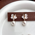 Pearl Lily Flower Earrings For Women Trendyproducts