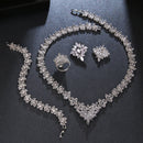 The Dazzling Set Is Handcrafted With Copper And Set With Zircon Stones. null