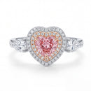 925 Sterling Silver Heart-Shaped Moissanite Ring null