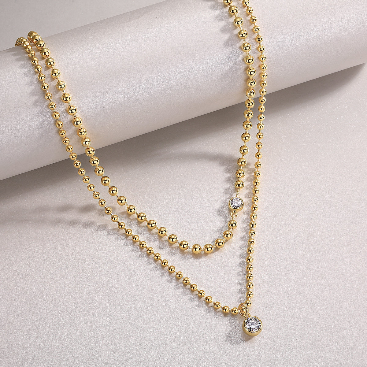 1-carat High-quality Morganite Gemstone-laden Luxurious And Fashionable Minimalist Trend Jewelry Silver Pendant Necklace With Collar Chain, S925 Silver Electroplated With Gold null