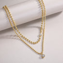 1-carat High-quality Morganite Gemstone-laden Luxurious And Fashionable Minimalist Trend Jewelry Silver Pendant Necklace With Collar Chain, S925 Silver Electroplated With Gold null