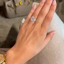 Full Diamond Big Bare Stone Closed Three Layer Full Diamond Classic Three Set Ring null