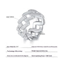 925 Silver Inlaid Moissanite Hip-Hop Full-Cover Ring null