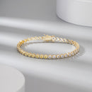S925 Sterling Silver Two-tone Zircon Fashion All-match Bracelet null