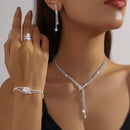 Fashion Simple Necklace Earring Bracelet Four-piece Set null
