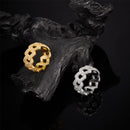 925 Silver Inlaid Moissanite Hip-Hop Full-Cover Ring null