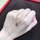 Simple Four-claw Single Diamond Pendant Female Temperament Titanium Steel Necklace null