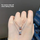 Simple Four-claw Single Diamond Pendant Female Temperament Titanium Steel Necklace null