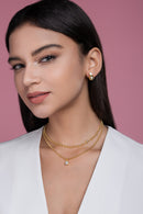 1-carat High-quality Morganite Gemstone-laden Luxurious And Fashionable Minimalist Trend Jewelry Silver Pendant Necklace With Collar Chain, S925 Silver Electroplated With Gold null
