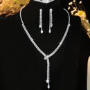 Fashion Simple Necklace Earring Bracelet Four-piece Set null