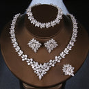 The Dazzling Set Is Handcrafted With Copper And Set With Zircon Stones. null