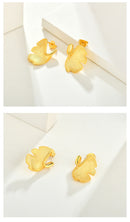 925 Sterling Silver Stud Earrings Earrings Female Plated 14k Gold Premium Sense Of Niche Design Ginkgo Biloba National Style Silver Jewellery null 925 Sterling Silver Stud Earrings Female Plated