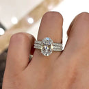 Full Diamond Big Bare Stone Closed Three Layer Full Diamond Classic Three Set Ring null