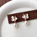 Pearl Lily Flower Earrings For Women Trendyproducts