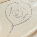 Fashion Simple Necklace Earring Bracelet Four-piece Set null