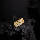 925 Silver Inlaid Moissanite Hip-Hop Full-Cover Ring null