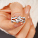 Colorfast Cross Copper Ring With Zircon Inlay null