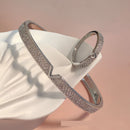 V-shaped 18K Genuine Gold Electroplated Bracelet Ring Set null