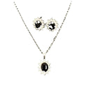 European And American Fashion SUNFLOWER Zircon Ear Stud Necklace Suit null