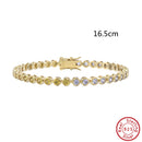 S925 Sterling Silver Two-tone Zircon Fashion All-match Bracelet null
