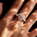 925 Sterling Silver Heart-Shaped Moissanite Ring null