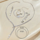 Fashion Simple Necklace Earring Bracelet Four-piece Set null