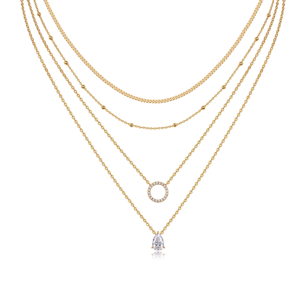 Pear-shaped Inlay Of Top-quality Moissanite, Luxurious And Fashionable, Minimalist Trend Jewelry, Silver Pendant Necklace, Collar Chain, S925 Silver Electroplated With Gold null