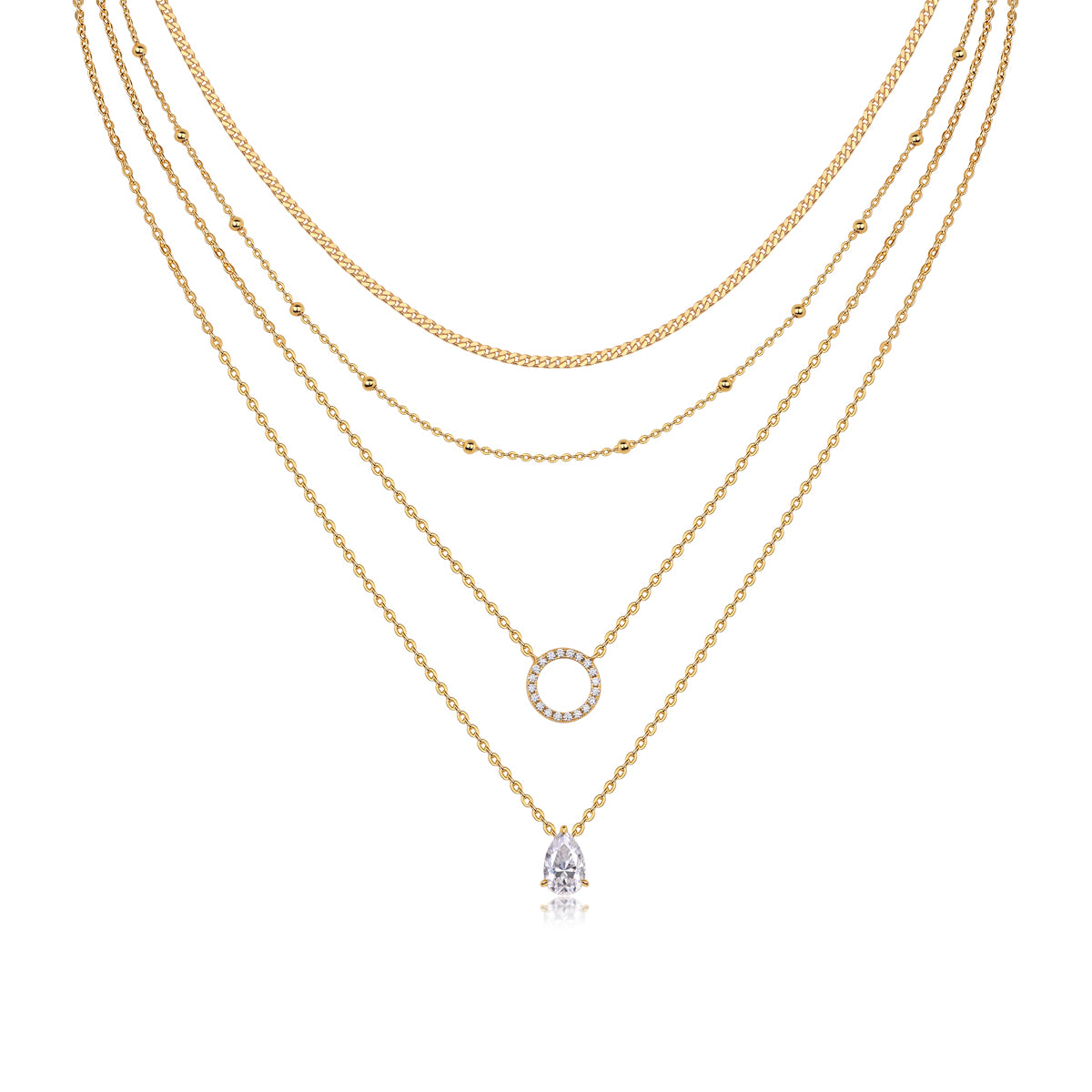 Pear-shaped Inlay Of Top-quality Moissanite, Luxurious And Fashionable, Minimalist Trend Jewelry, Silver Pendant Necklace, Collar Chain, S925 Silver Electroplated With Gold null